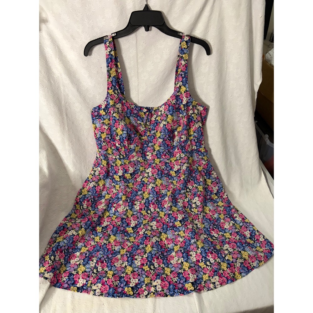 Old Navy Cottagecore WhimsigothFloral Mini Y2K '90s Soft Grunge smock back  L